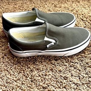 Gray and white Vans. Never worn, just sat in closet. women’s size 7.5.